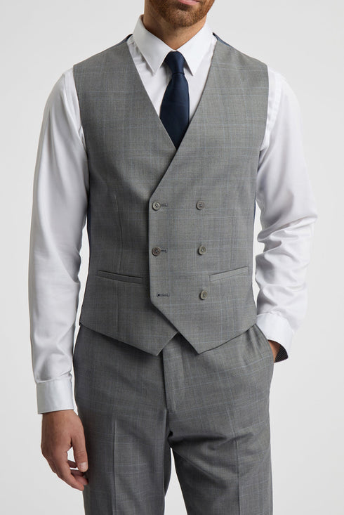 INDUS GREY SOFT CHECK SLIM WC-Suits-INDUS GREY SOFT CHECK SLIM WC- Ted Baker Romania
